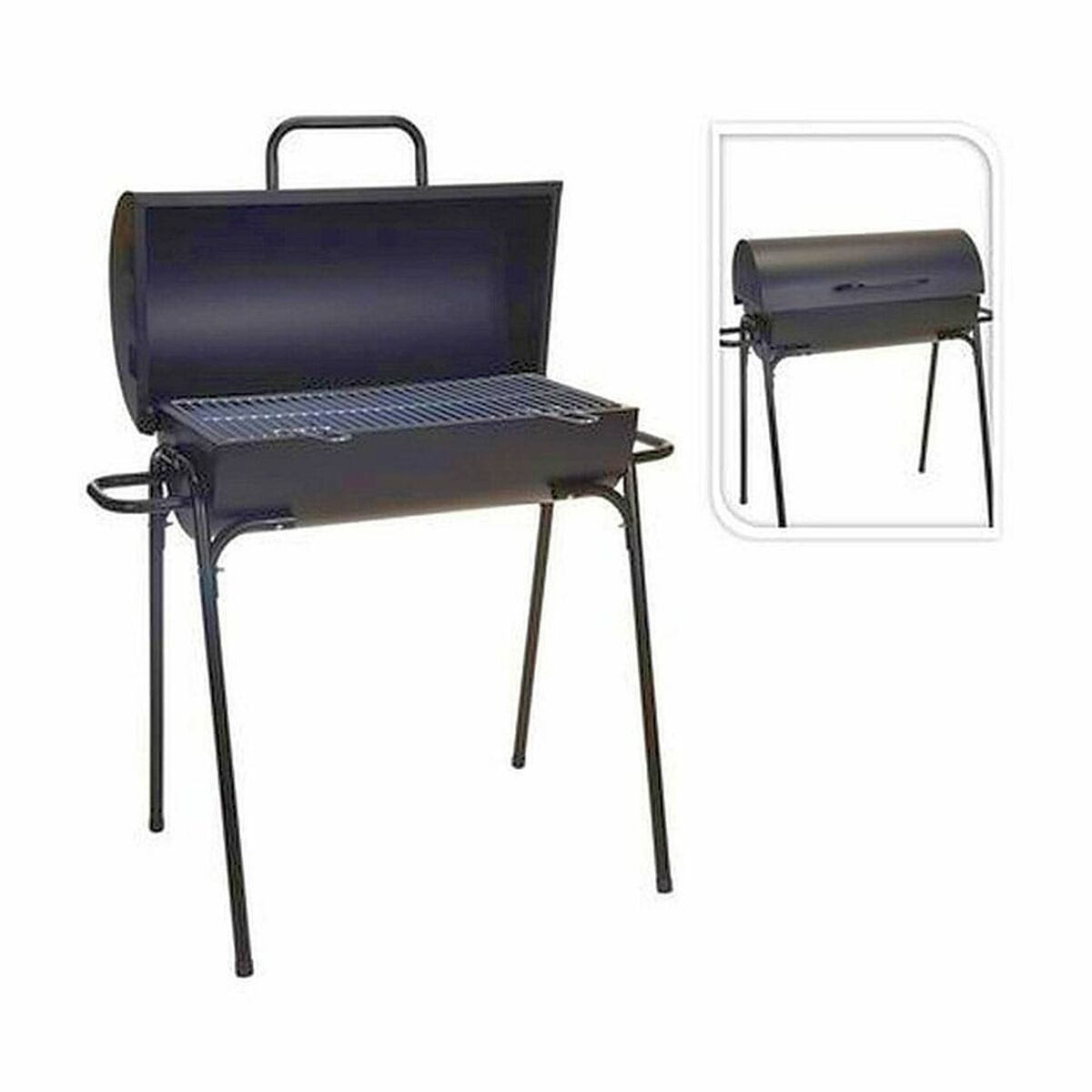 Kolgrill med ben Svart 33 x 63 x 89 cm Rund - finns hos Aktivcamping