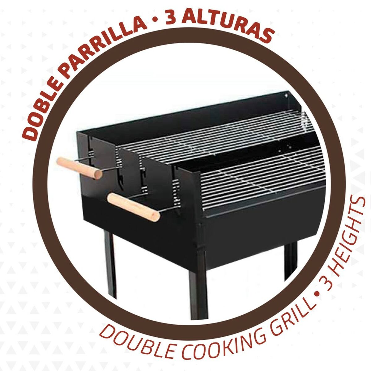 Kolgrill med hjul Aktive Emaljerad metall 100,5 x 88,5 x 40 cm Svart - finns hos Aktivcamping