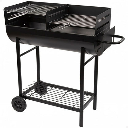 Kolgrill med hjul Aktive Plast Emaljerad metall 97 x 96 x 42 cm Svart finns hos Aktivcamping