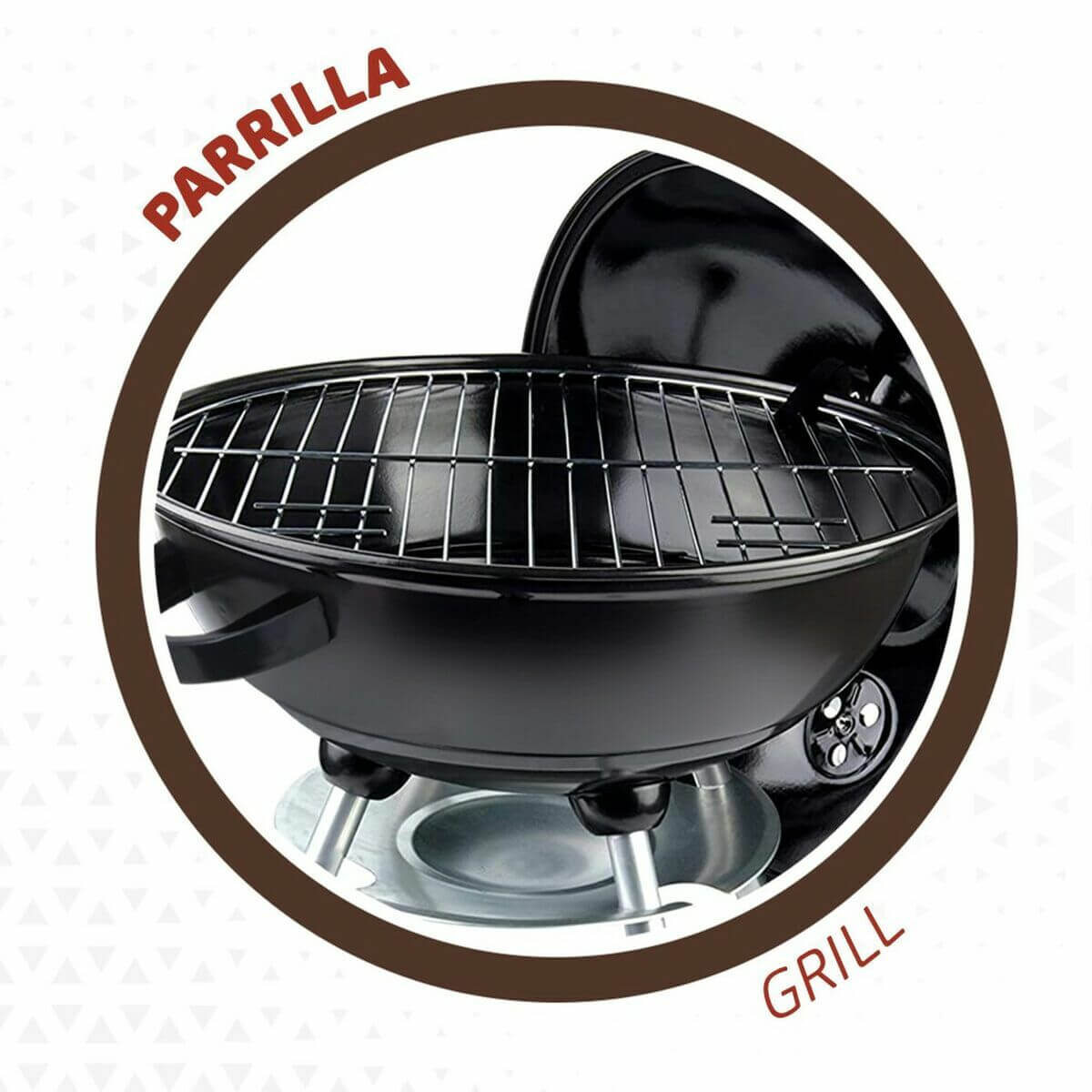 Kolgrill med hjul Aktive Rund Svart Med lock finns hos Aktivcamping