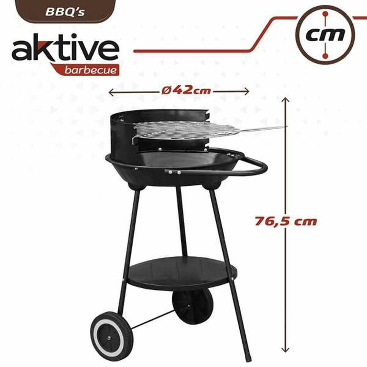 Kolgrill med hjul Aktive Svart finns hos Aktivcamping