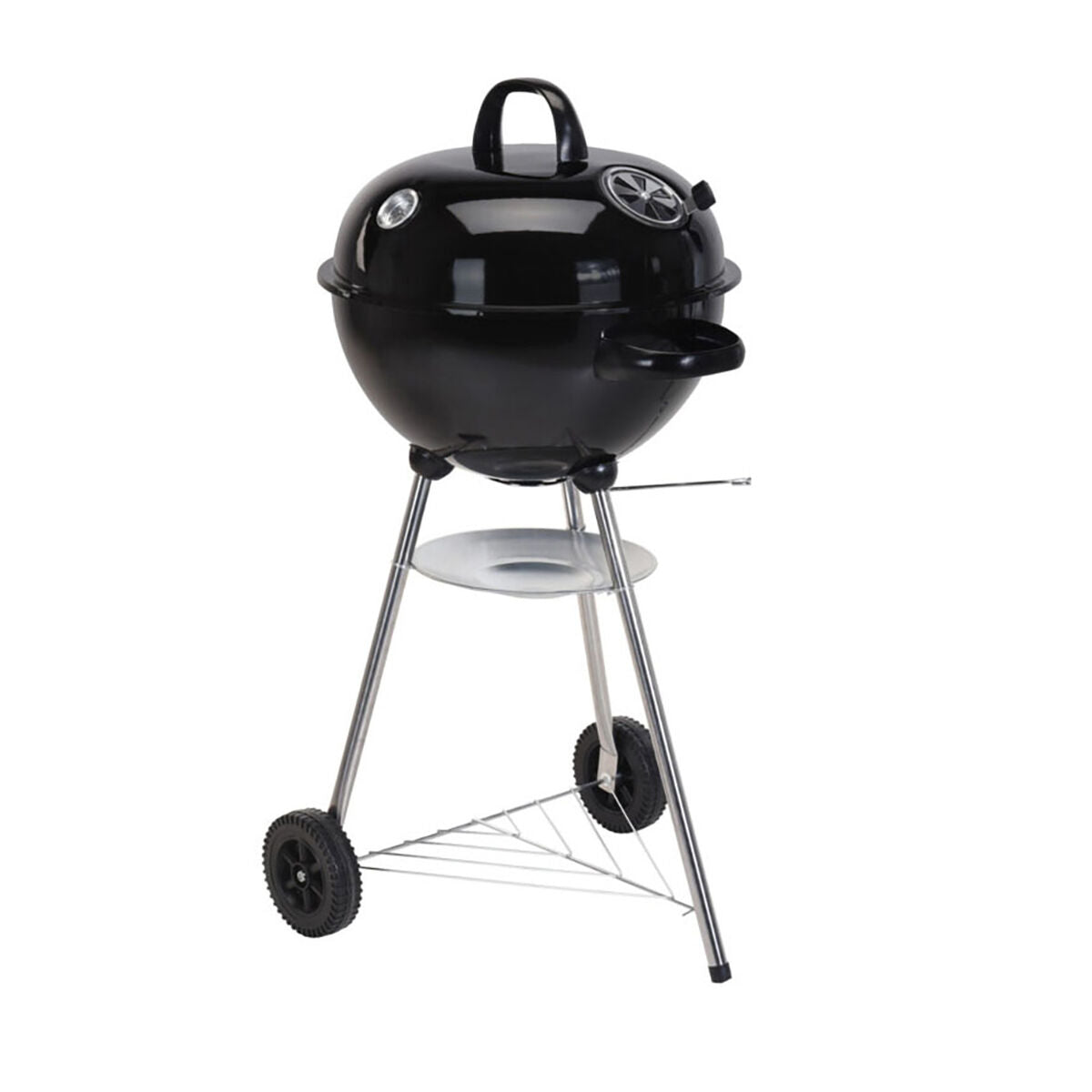 Kolgrill med hjul Svart 47 x 90 cm Rund - finns hos Aktivcamping