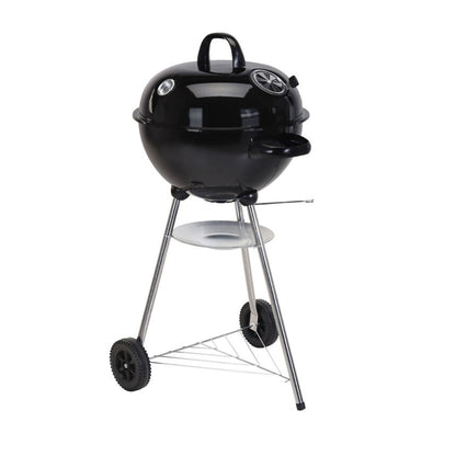 Kolgrill med hjul Svart 47 x 90 cm Rund - finns hos Aktivcamping