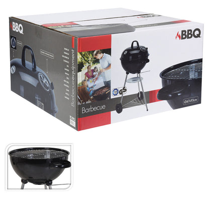 Kolgrill med hjul Svart 47 x 90 cm Rund - finns hos Aktivcamping