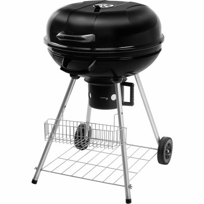 Kolgrill med lock och hjul Fieldmann FZG 1004 Svart Rund finns hos Aktivcamping