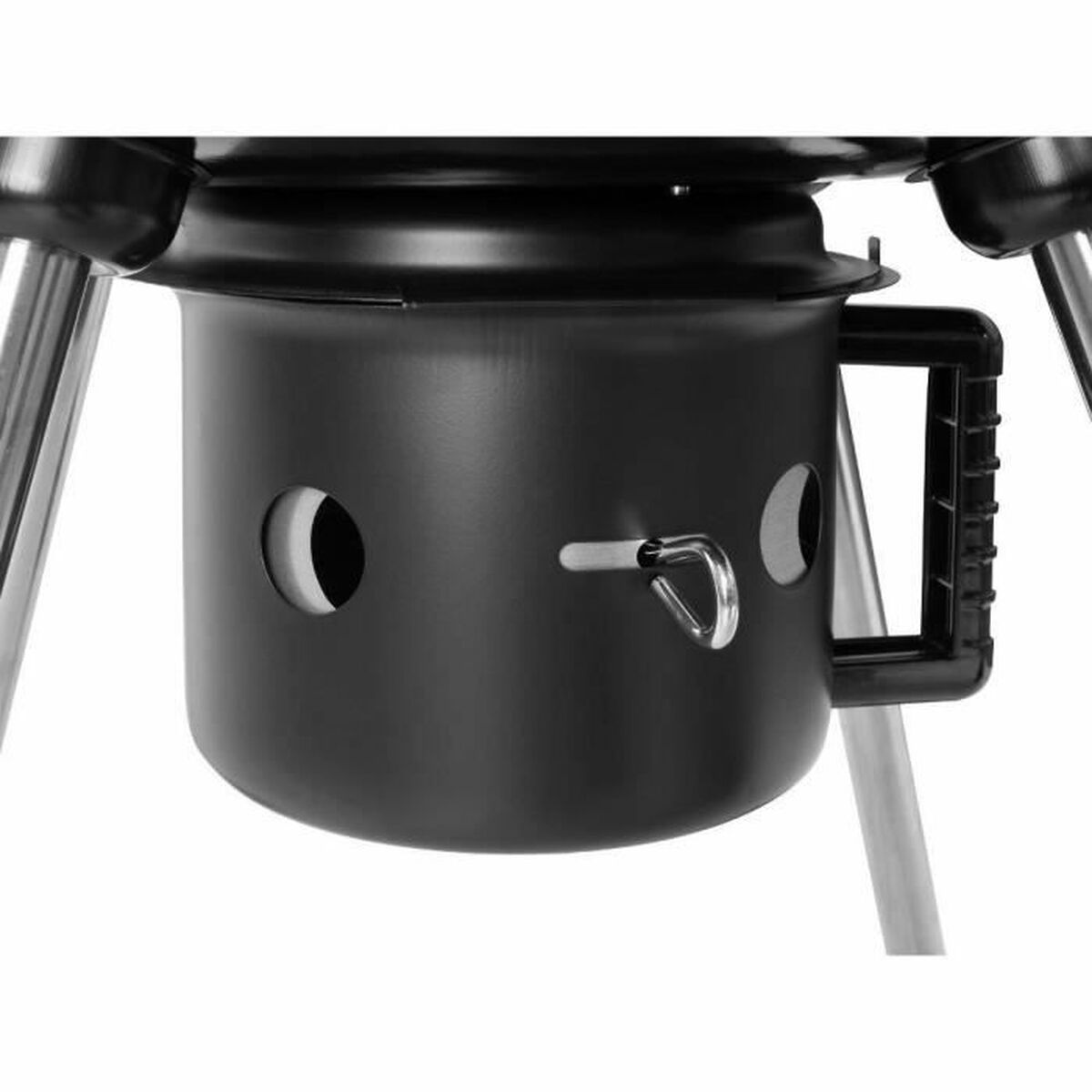 Kolgrill med lock och hjul Fieldmann FZG 1004 Svart Rund finns hos Aktivcamping