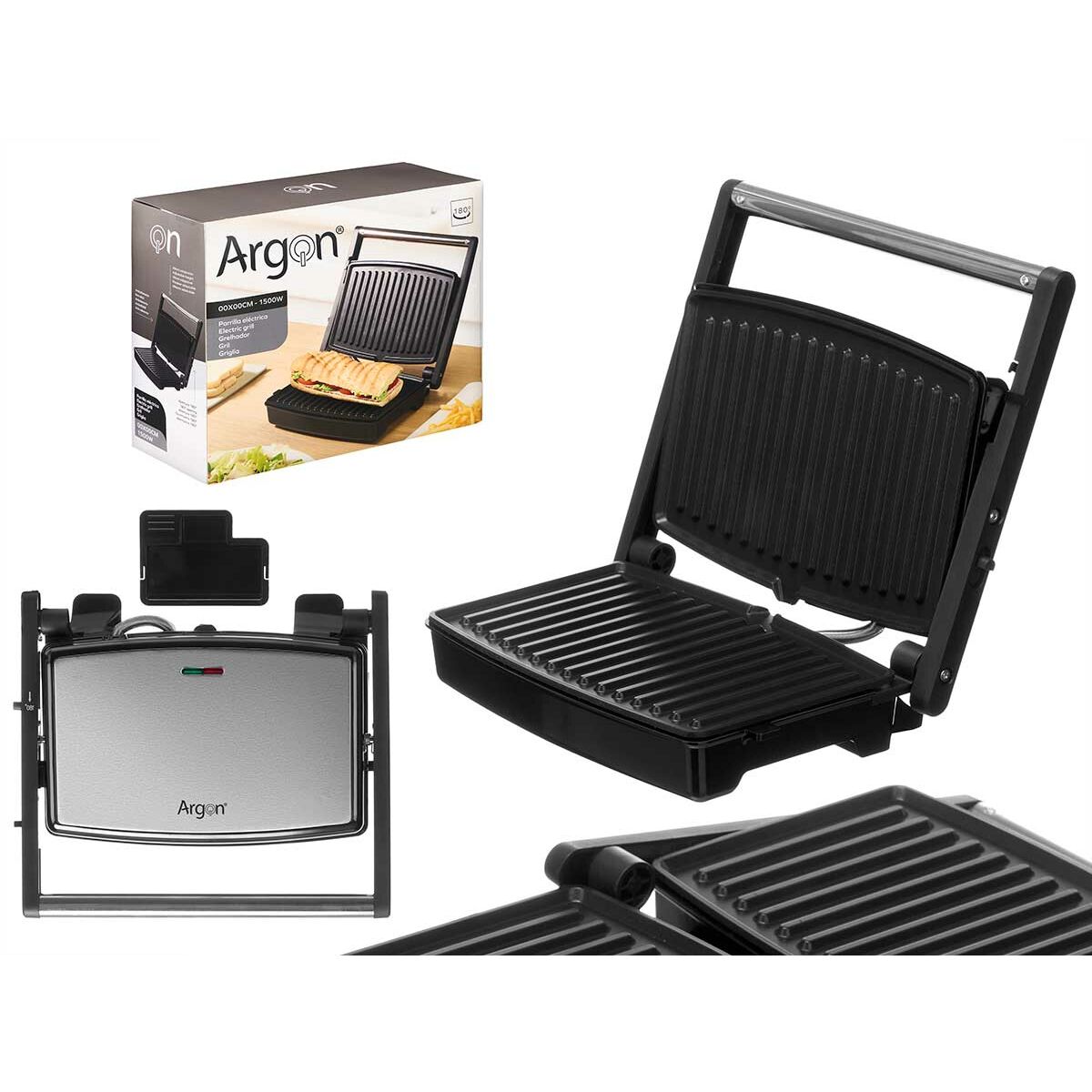Kontaktgrill Argon Y-8823 Svart 1500 W - finns hos Aktivcamping