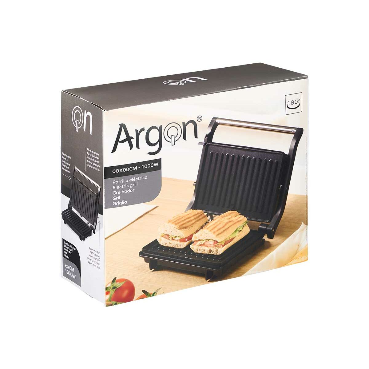 Kontaktgrill Argon Y-8831 Svart 1000 W finns hos Aktivcamping