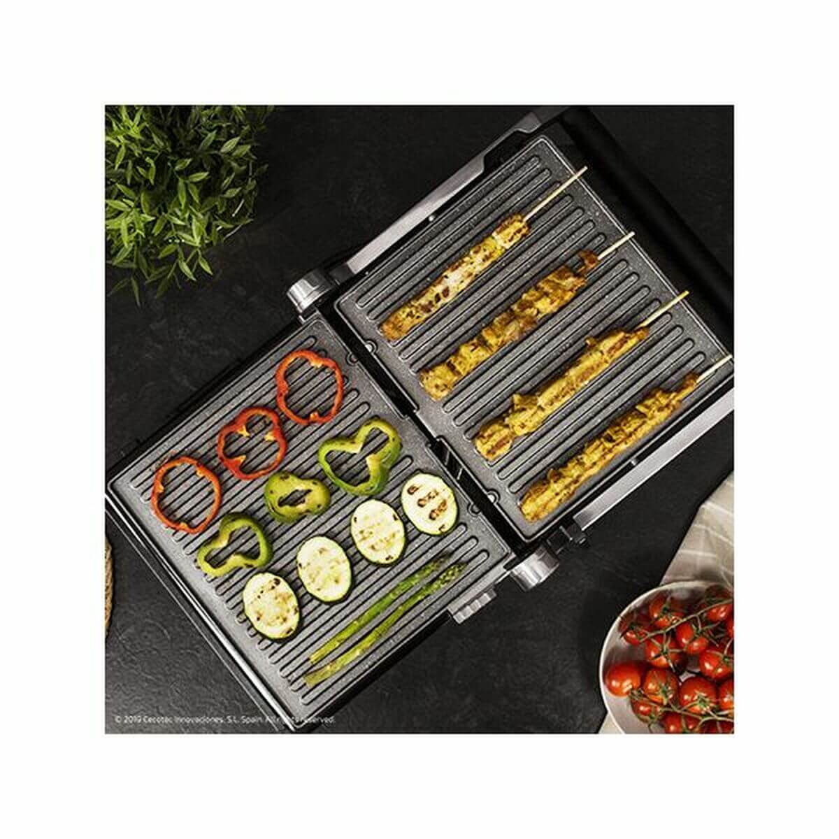 Kontaktgrill Cecotec Rock'nGrill Smart 2000W Svart - finns hos Aktivcamping