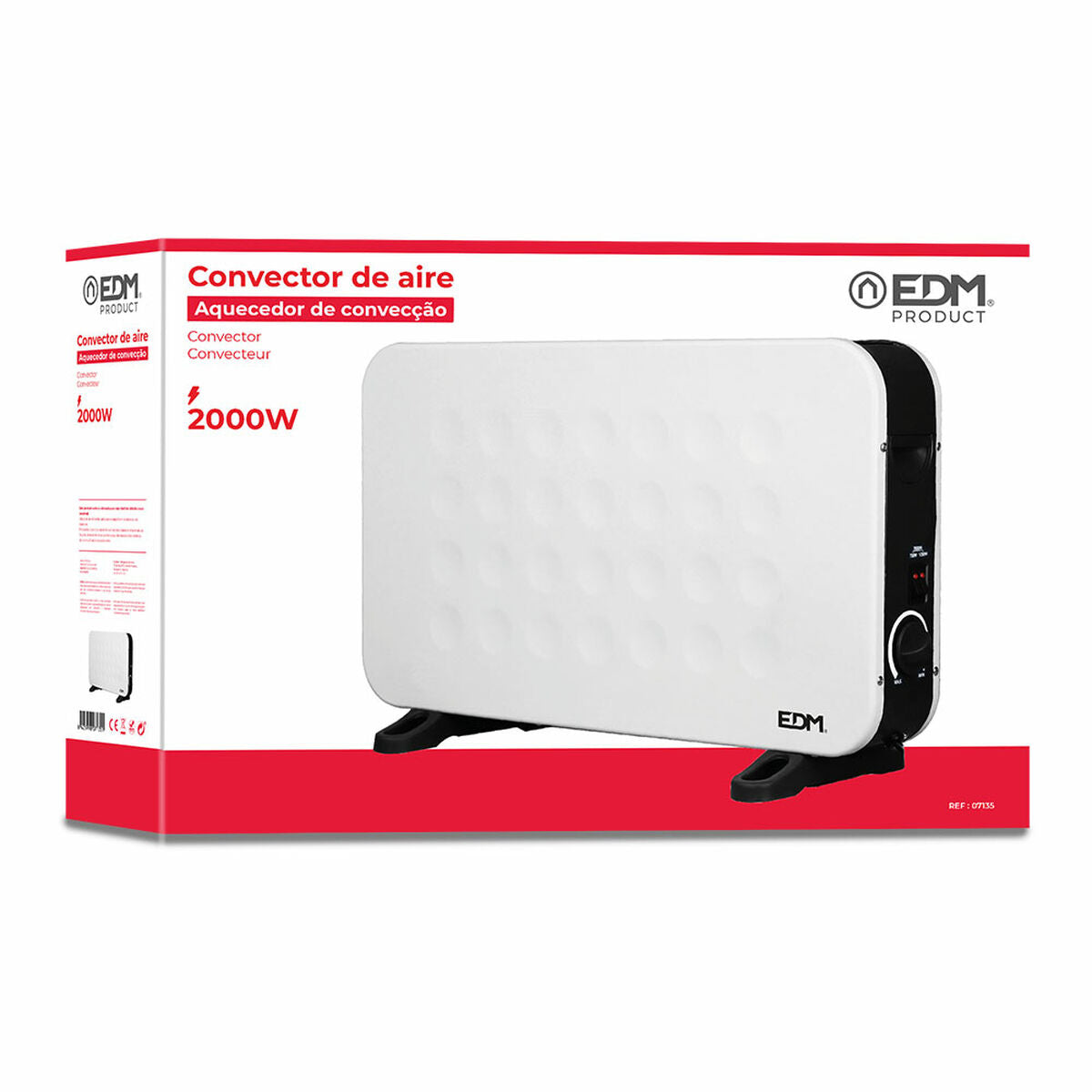 Konvektionselement EDM 07135 Standard Vit 2000 W - finns hos Aktivcamping