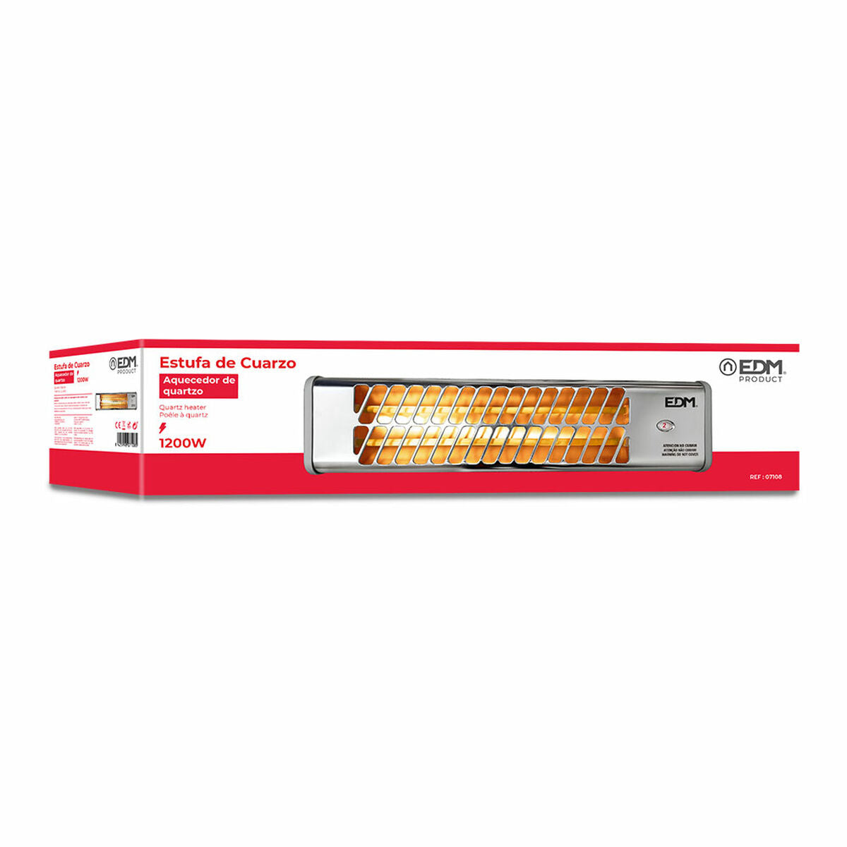 Kvartsvärmare EDM 07108 07108 Vit 800 W Bad finns hos Aktivcamping