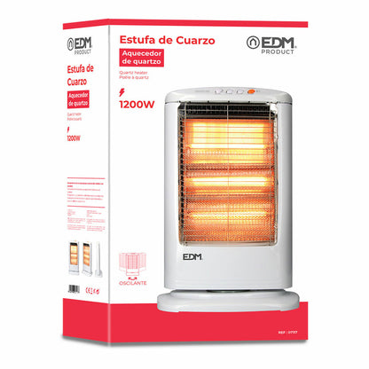 Kvartsvärmare EDM 07117 07117 Vit 1200 W finns hos Aktivcamping