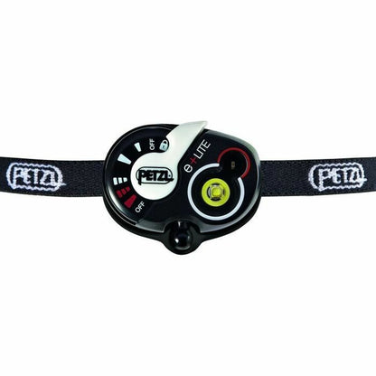 LED-lampa för huvudet Petzl E02 Svart Svart/Vit (1 antal) finns hos Aktivcamping