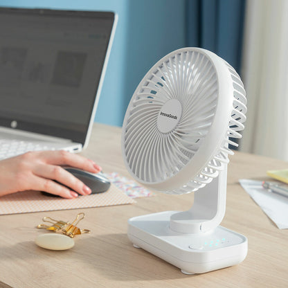 Laddningsbar Skrivbordsfläkt Fanrec InnovaGoods Ø5,4'' 3600 mAh / 13,3 W - finns hos Aktivcamping