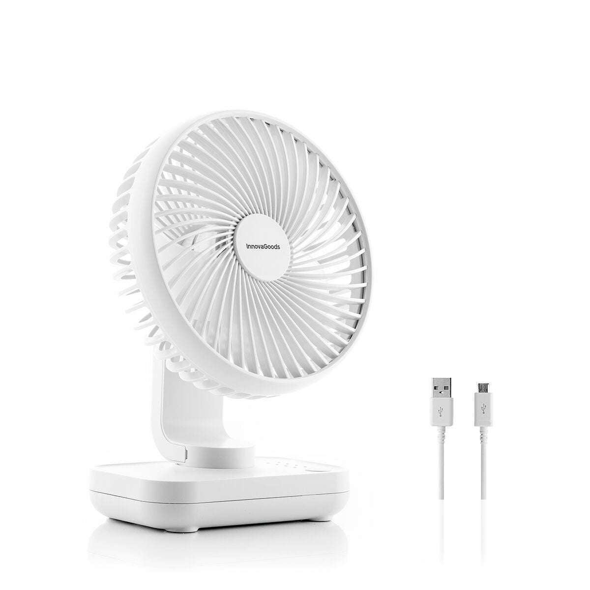 Laddningsbar Skrivbordsfläkt Fanrec InnovaGoods Ø5,4'' 3600 mAh / 13,3 W - finns hos Aktivcamping