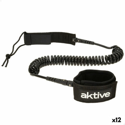 Leash Aktive Svart 20 cm Spiral SUP Paddelbräda finns hos Aktivcamping