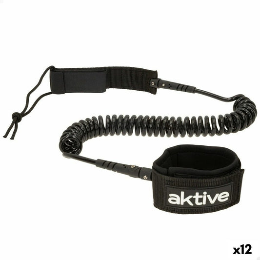 Leash Aktive Svart 20 cm Spiral SUP Paddelbräda finns hos Aktivcamping