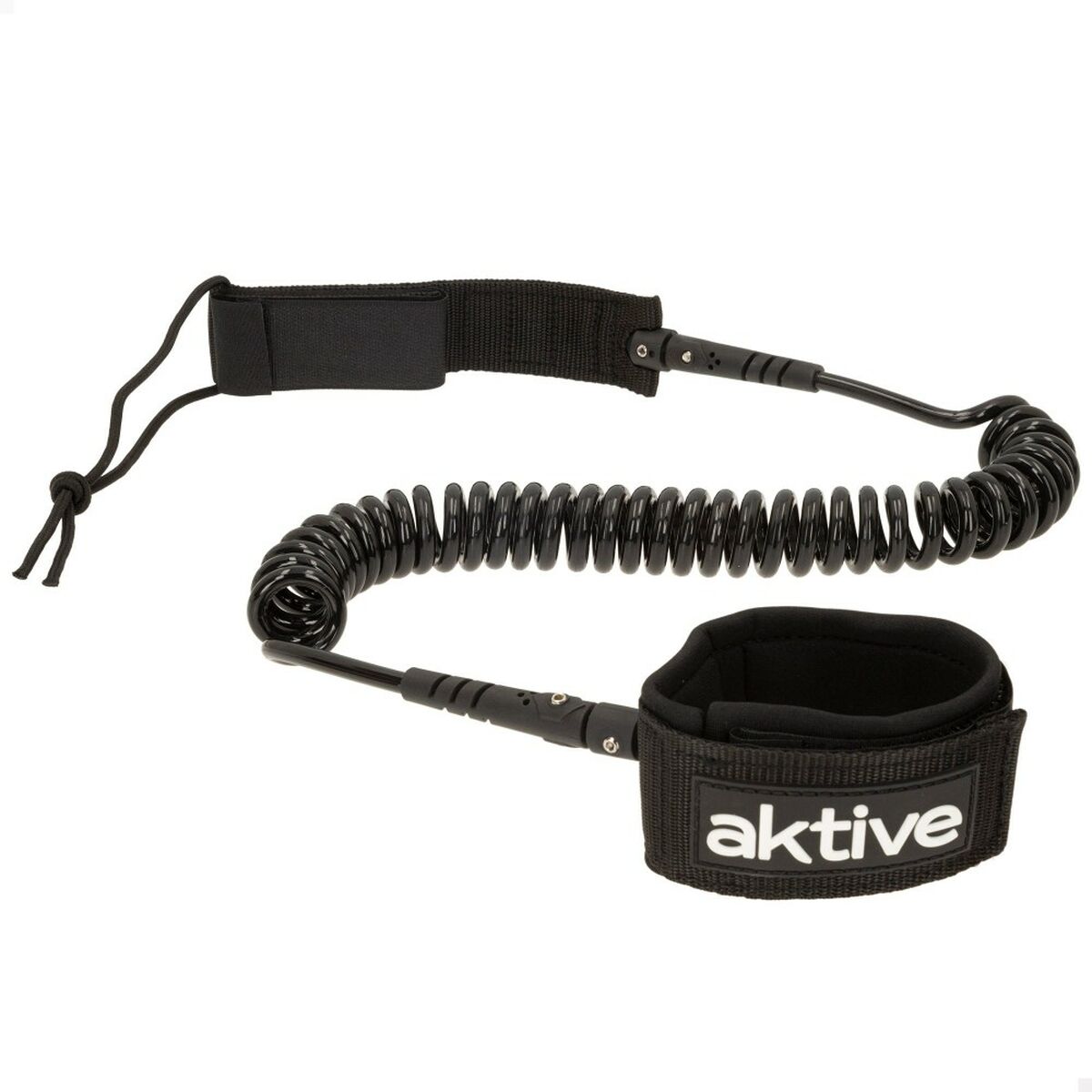 Leash Aktive Svart 20 cm Spiral SUP Paddelbräda finns hos Aktivcamping