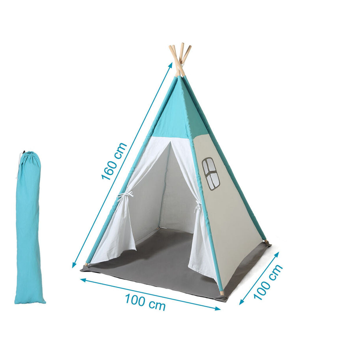 Lektält 100 x 100 x 160 cm Blå finns hos Aktivcamping