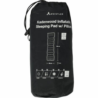 Liggunderlag Luftmadrass Whistler 190 x 59 x 6 cm Svart finns hos Aktivcamping