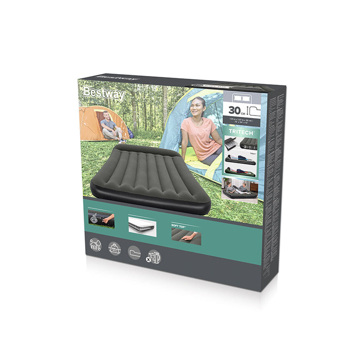 Luftmadrass Bestway 191 x 137 x 30 cm finns hos Aktivcamping