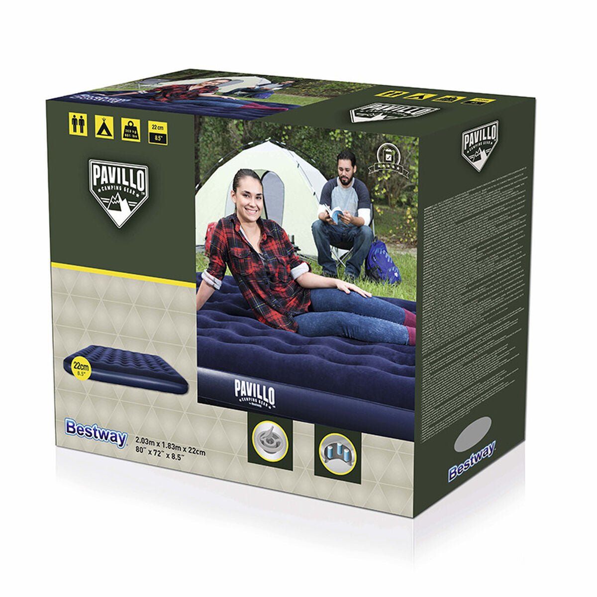 Luftmadrass Bestway King 203 x 183 x 22 cm finns hos Aktivcamping