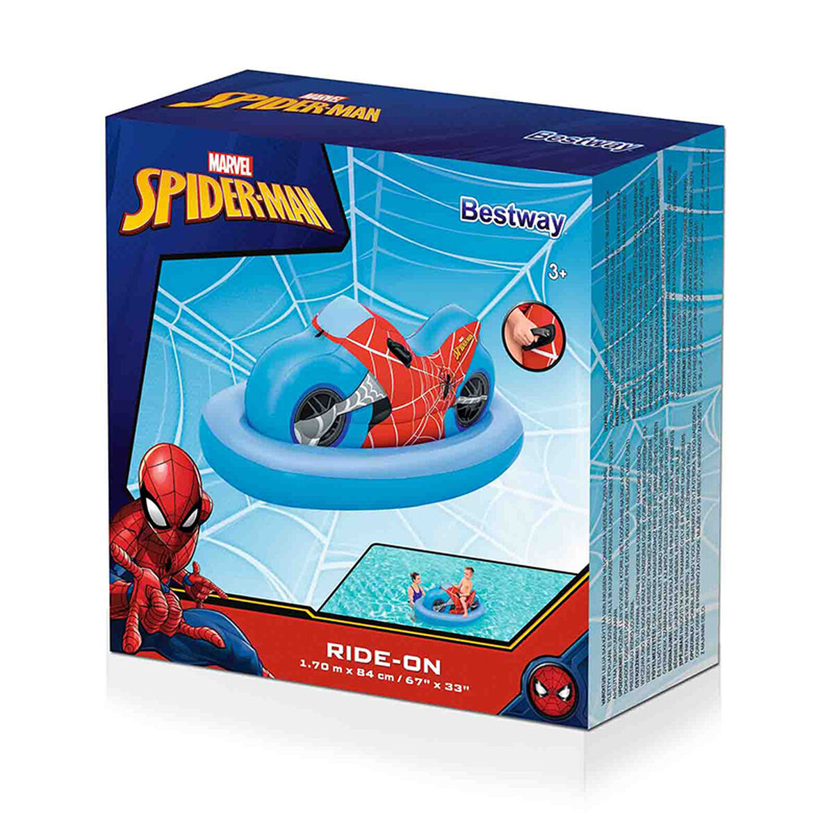 Luftmadrass Bestway Spiderman Motorcykel 170 x 84 cm - finns hos Aktivcamping