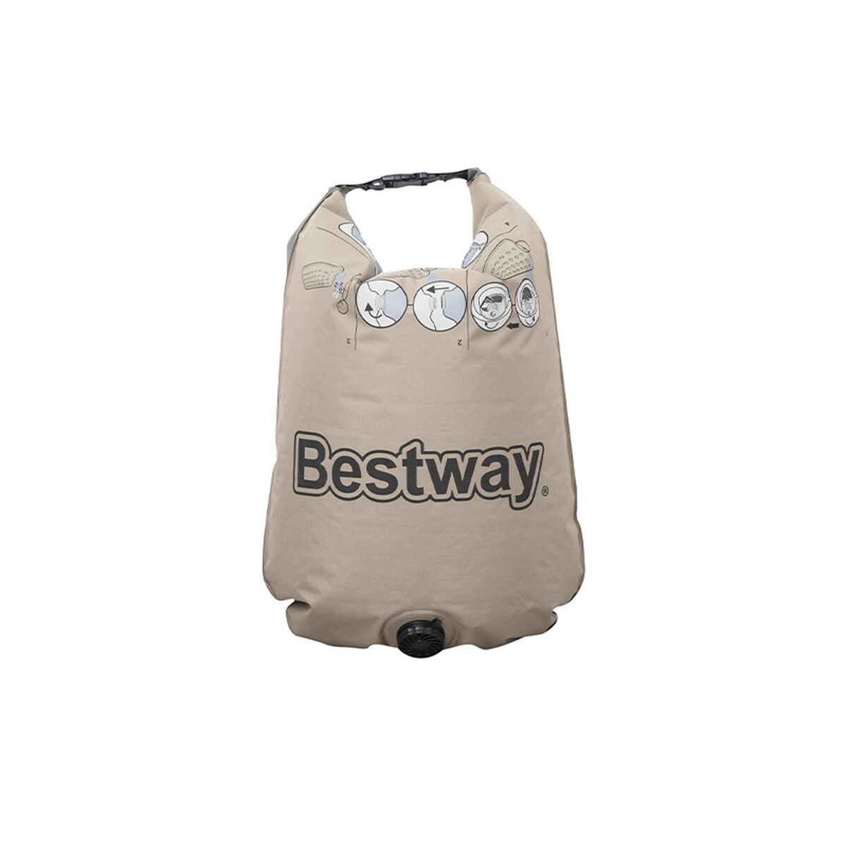 Luftmadrass Dubbel Roll & Relax Bestway 203x183x22 cm finns hos Aktivcamping