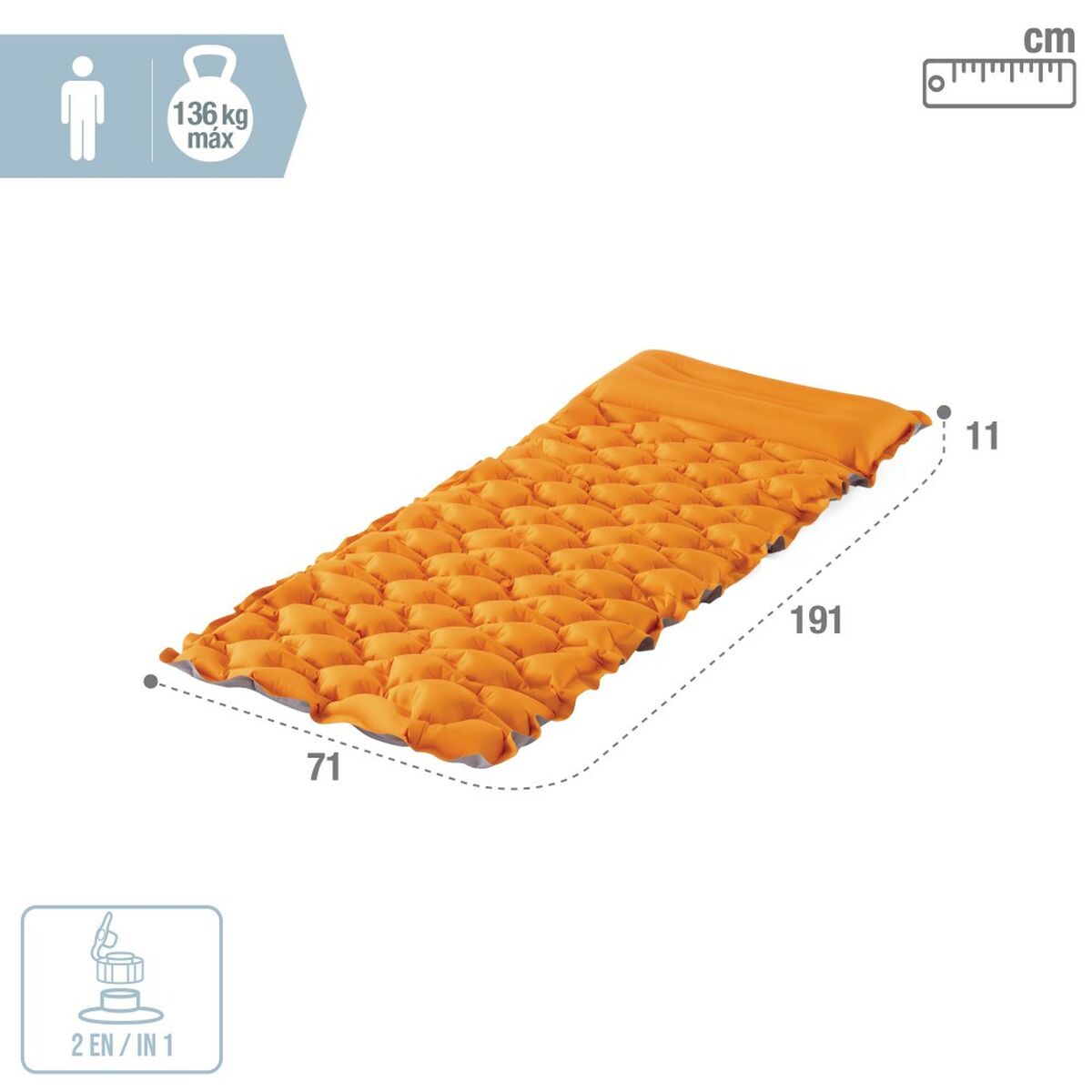 Luftmadrass Intex 71 x 11 x 191 cm finns hos Aktivcamping