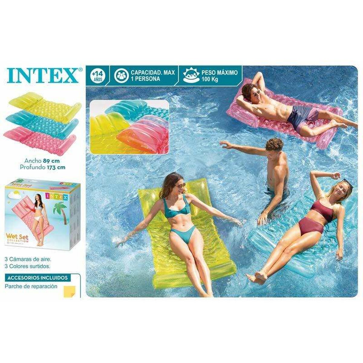 Luftmadrass Intex 89 x 173 cm Transparent finns hos Aktivcamping