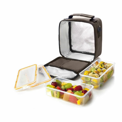 Lunchlåda med tillbehör Ibili 753455 Brun Polyester 21 x 12 x 22 cm finns hos Aktivcamping