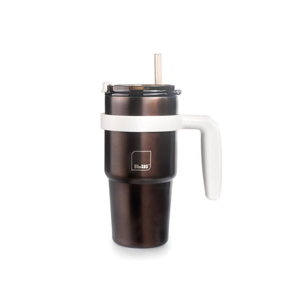 Mugg med handtag Ibili 669005 Grå Rostfritt stål finns hos Aktivcamping