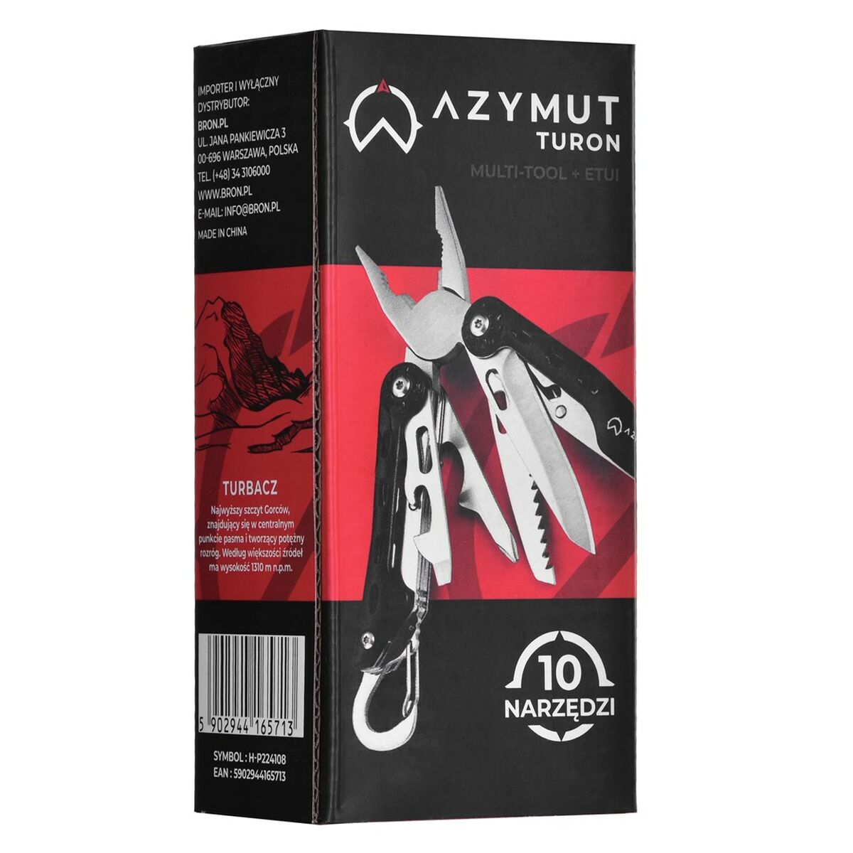 Multifunktionskniv Azymut H-P224108 Svart Stål - finns hos Aktivcamping