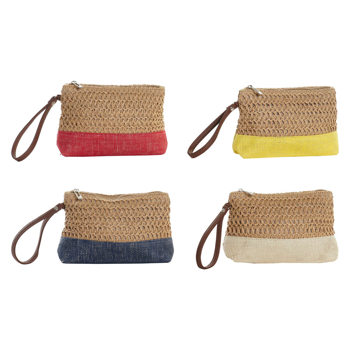Necessär DKD Home Decor Fibrer Gul Blå Vit Röd Beige 20 x 5 x 15 cm (4 Delar) - finns hos Aktivcamping