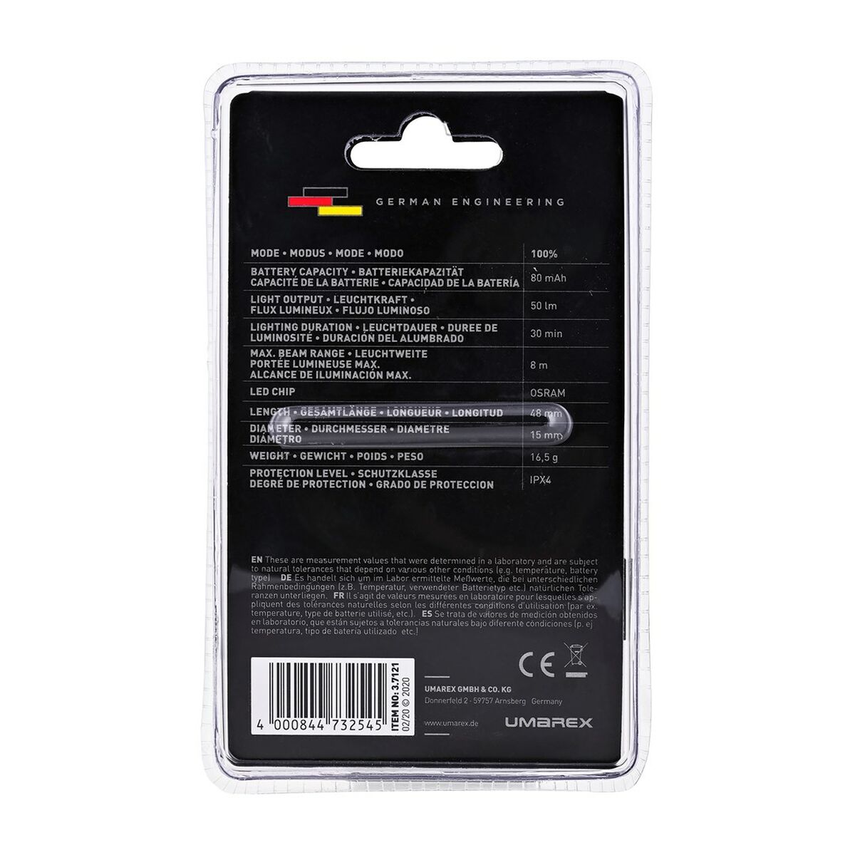 Nyckelring med LED-ljus Walther 3.7121-1 finns hos Aktivcamping