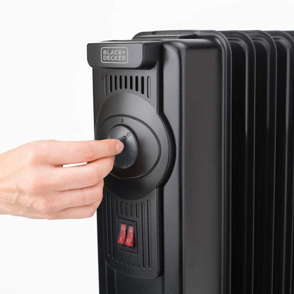 Oljeelement (11 ribbor) Black & Decker BXRA2000E Svart 2000 W finns hos Aktivcamping