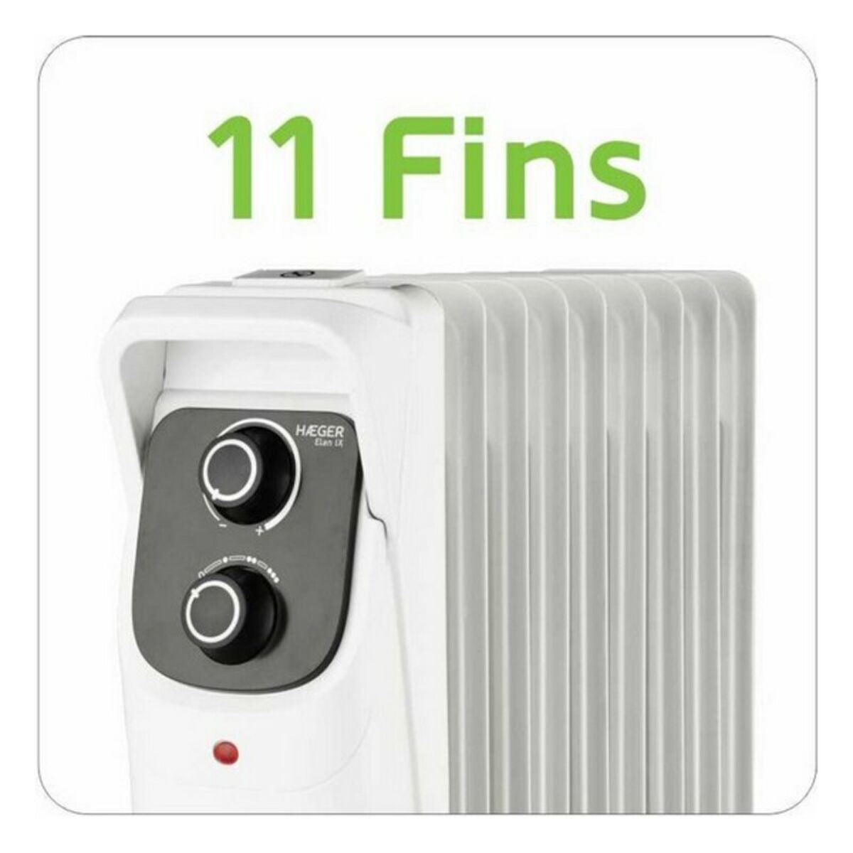Oljeelement (11 ribbor) Haeger 2500 W finns hos Aktivcamping