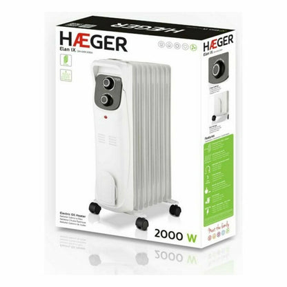 Oljeelement (9 ribbor) Haeger 2000 W finns hos Aktivcamping