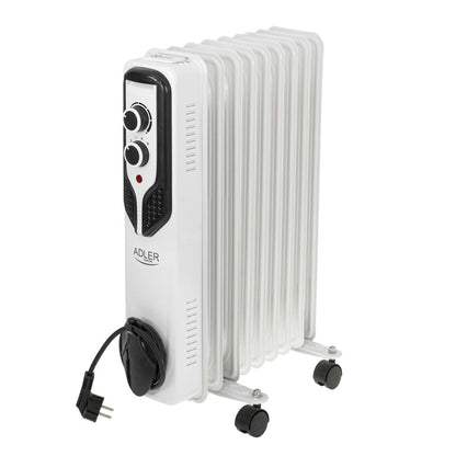 Oljeelement Adler AD 7816 Vit Svart 2000 W finns hos Aktivcamping
