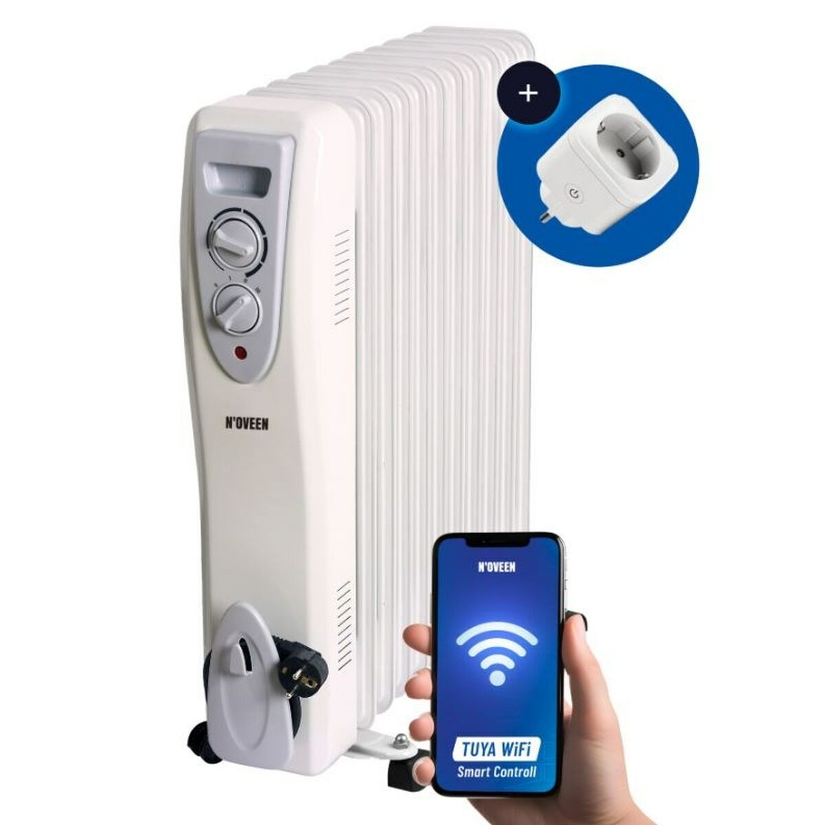 Oljeelement N'oveen OH1199 Vit 2500 W finns hos Aktivcamping