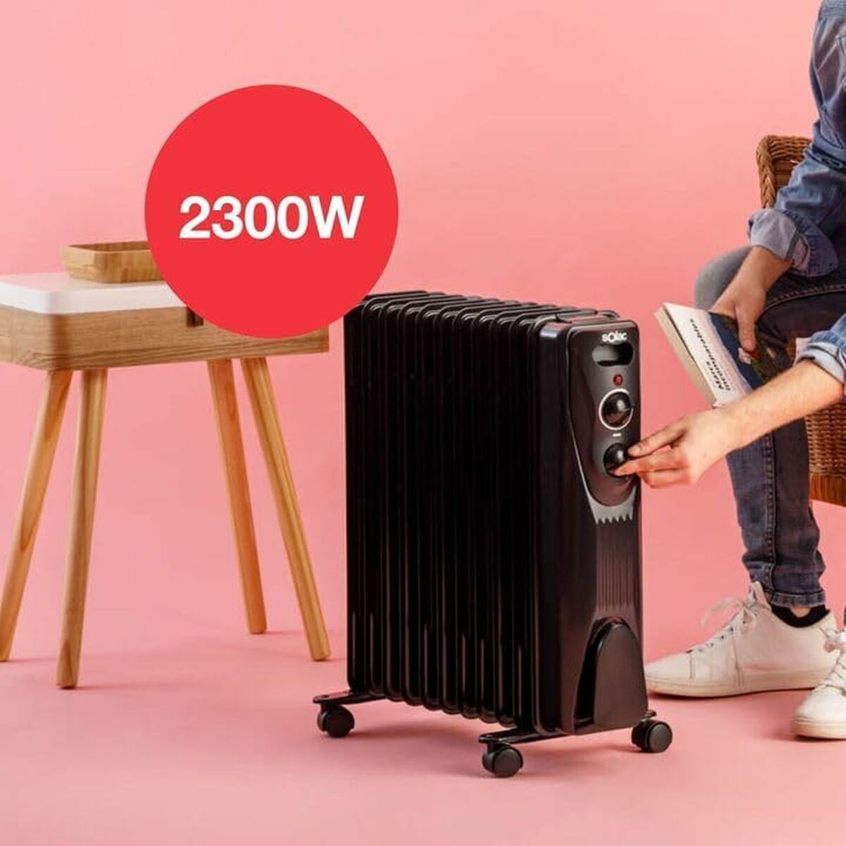 Oljeelement Solac RA810 Svart 2300 W finns hos Aktivcamping