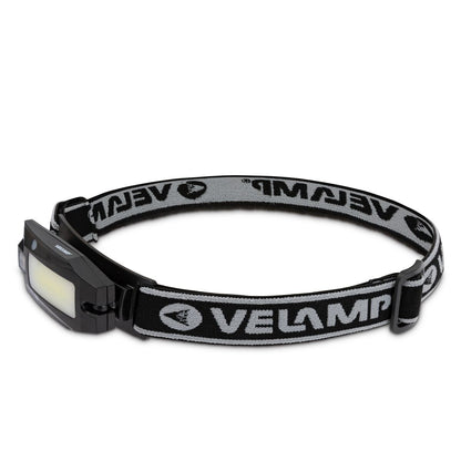 Pannlampa Laddningsbar och justerbar LED-pannlampa Velamp 2 W 150 Lm finns hos Aktivcamping