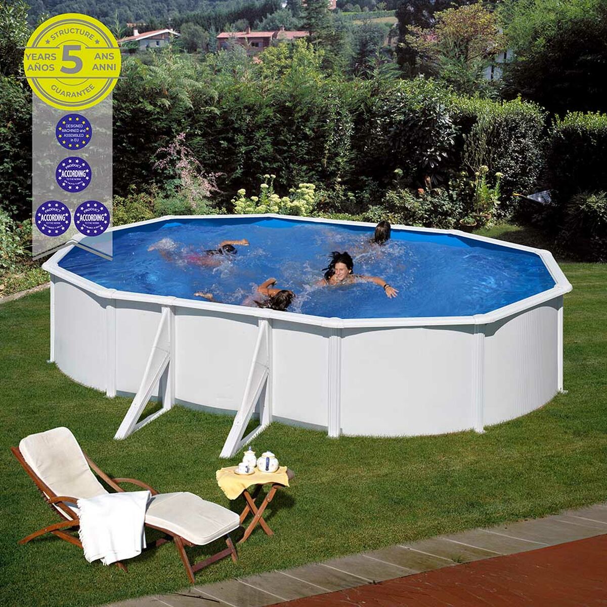 Pool Gre Fidji KIT500ECO Oval 500 x 300 x 120 cm finns hos Aktivcamping