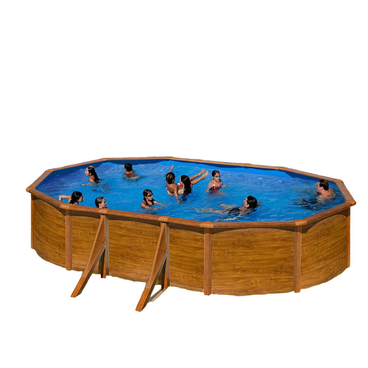 Pool Gre Pacific KIT500W Oval Trä 500 x 300 x 120 cm - finns hos Aktivcamping