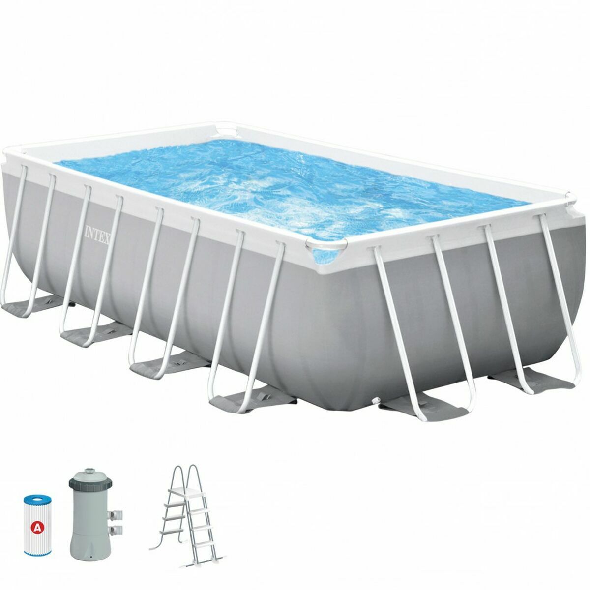 Pool Intex 8.418 l Rektangulär 400 x 200 x 122 cm finns hos Aktivcamping