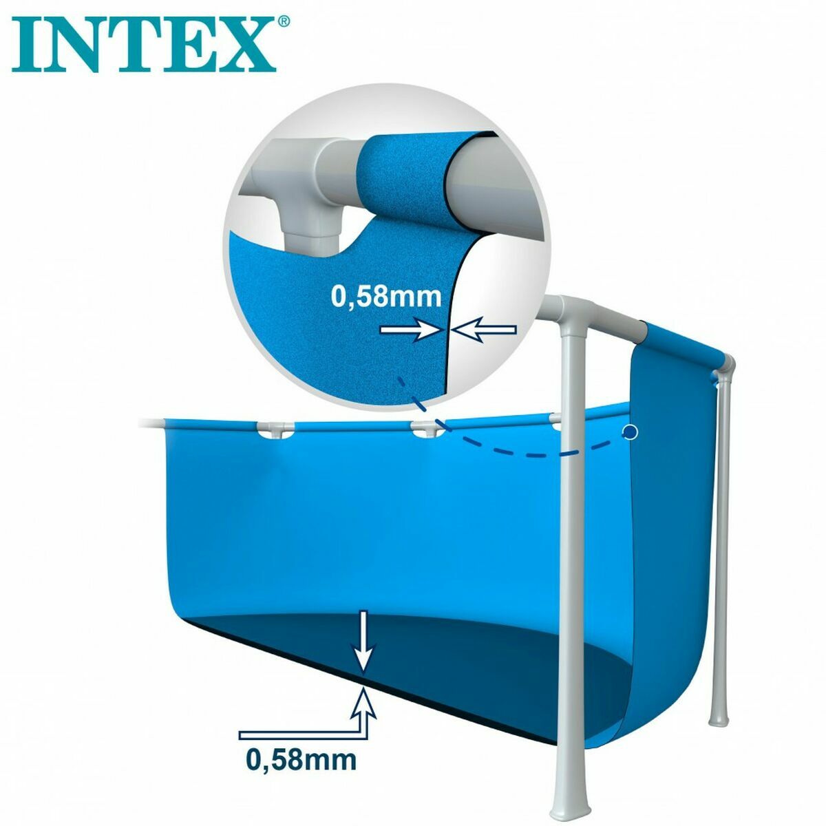 Pool Intex 8.418 l Rektangulär 400 x 200 x 122 cm finns hos Aktivcamping
