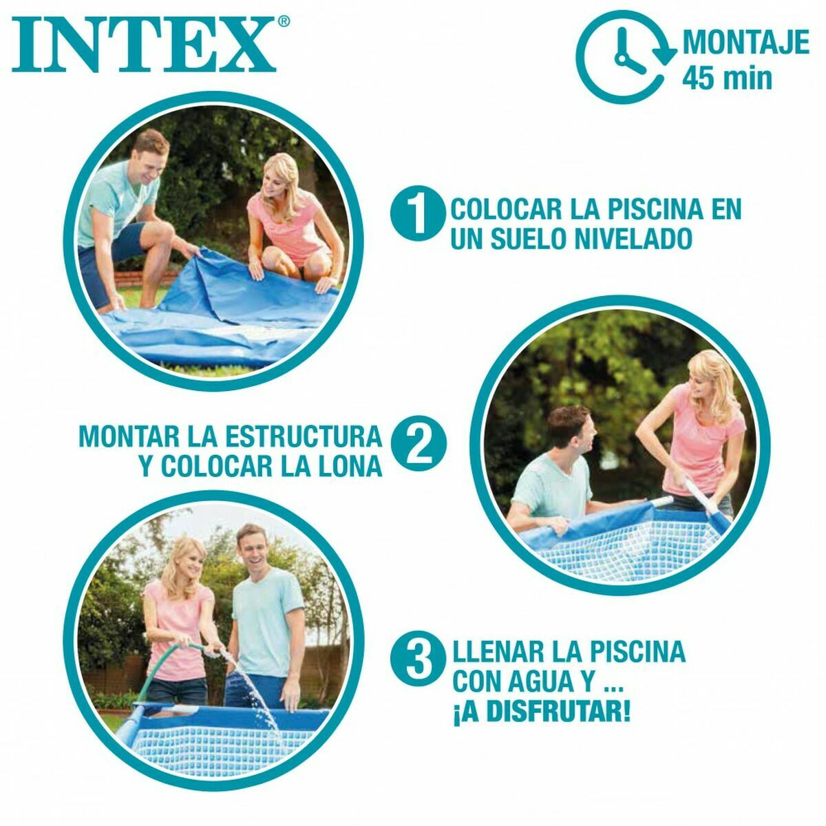 Pool Intex 8.418 l Rektangulär 400 x 200 x 122 cm finns hos Aktivcamping