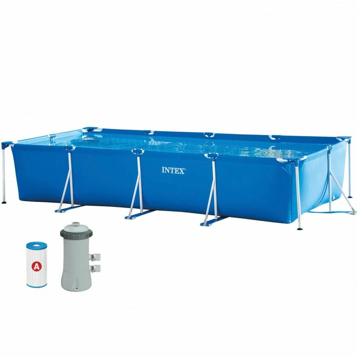 Pool Intex Frame 450 x 220 x 84 cm Rektangulär finns hos Aktivcamping