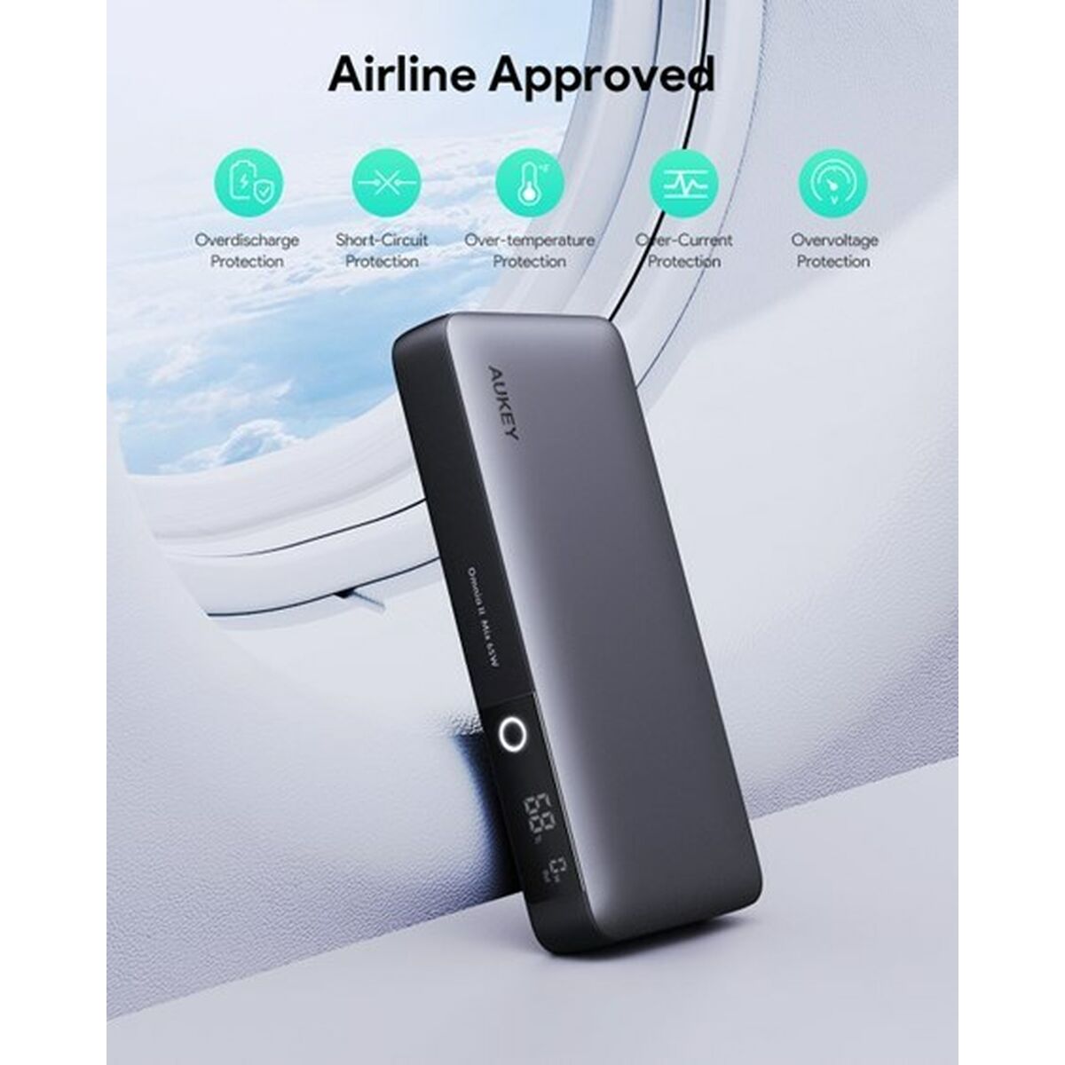Powerbank Aukey PB-Y43 Svart 20000 mAh finns hos Aktivcamping