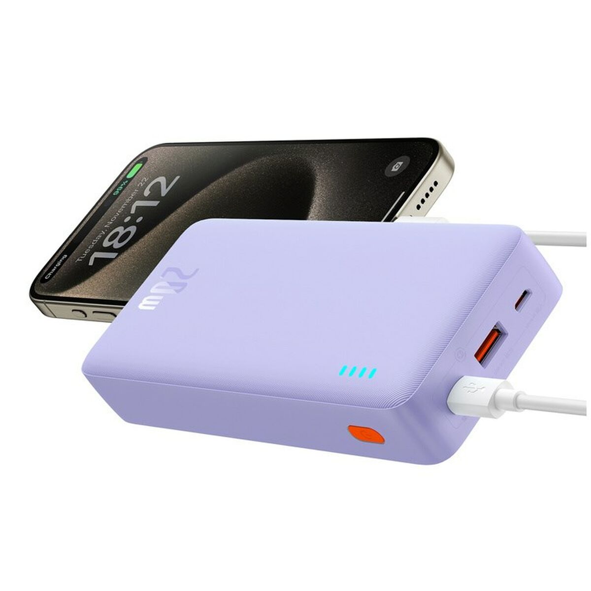 Powerbank Baseus P10022804513-00 Violett 20000 mAh 74 WH finns hos Aktivcamping